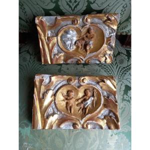 Pair Of 18th Century Religious Bas Relief 