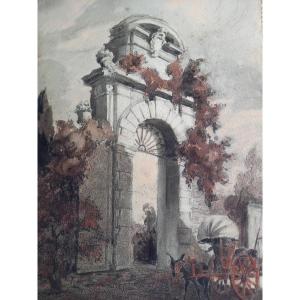 Portal Of A Villa In Rome, Towards Villa Albani