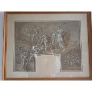 Prometheus Sculpting Man, Athena Gives Him Life