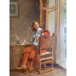 The Young Writer At His Desk By Edward Henry Corbould