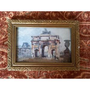View Of Paris: The Arc De Triomphe From The Caroussel Du Louvre 