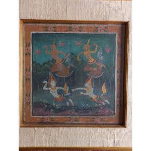 Thailand Early 20th Century: Painting On Fabric 