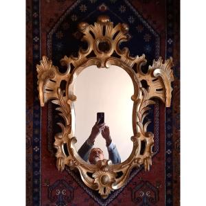 Rococo Mirror, Beautiful Gold Leaf Gilding 