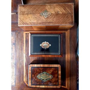 Collection Of Three Napoleon III Marquetry Boxes