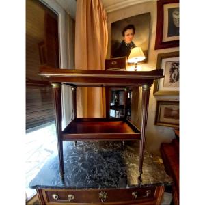 Late 19th Century Mahogany Flying Tea Table Or Serving Trolley 