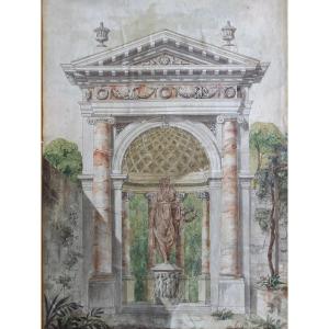 A Souvenir Of The Grand Tour. An Architectural Garden Decoration. 