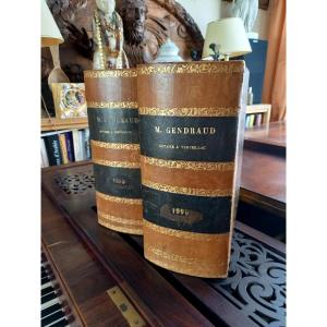 Pair Of Sturdy 19th-century Boxed Books