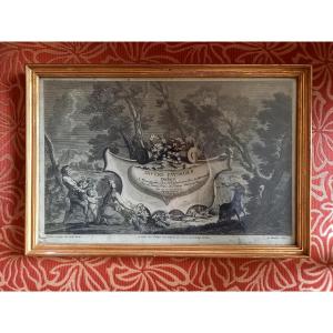 End Of XVIIe. François Silvestre . Framed Frontispiece