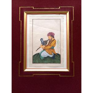 Indian Miniature .the Snake Charmer