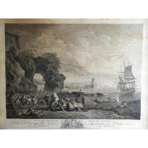 1785. Engraving After Joseph Vernet. View Of Pausylipe, Near Naples