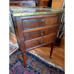 Louis XVI Period Mahogany Flying Cabinet