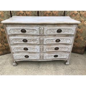 Rare Louis XV Period Lacquered Commode With Eight Drawers