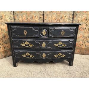 18th Century Black Ile De France Commode