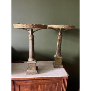 Pair Of 19th Century Carcel Lamps