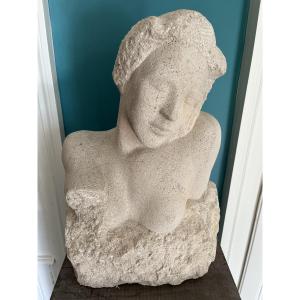 Rare George Minne Sculpture Bust Of A Woman 