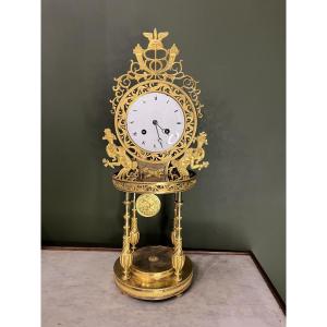 Directoire Period Clock In Gilt Bronze 