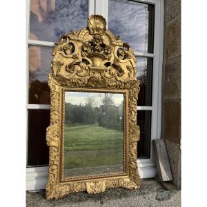Beautiful Regency Period Mirror In Gilded Wood 