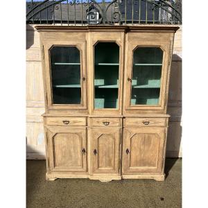 19th-century Directoire-style Bookcase In Natural Oak 