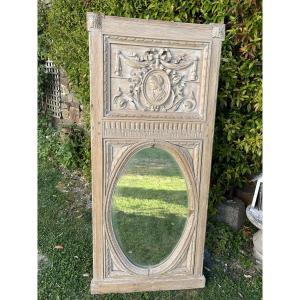 Louis XVI Trumeau In Natural Wood