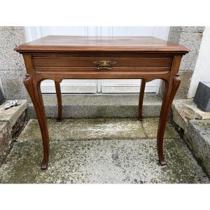 Art Nouveau Table In Solid Mahogany