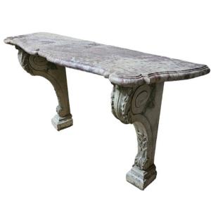 Marble Castle Console Around 1870/80