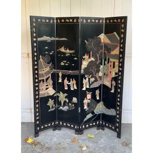 Chinese Lacquer Screen Circa 1970/80 