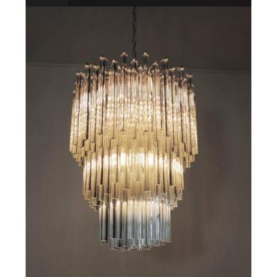 Large Murano Chandelier Including 184 Trihedral Prisms