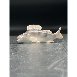 Royal Copenhagen Porcelain Fish Representing A Royal Perch Manufacture De Bing&grondhal.