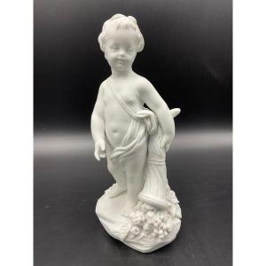 Biscuit From The Sèvres Manufacture Representing A Young Girl With A Cornucopia.