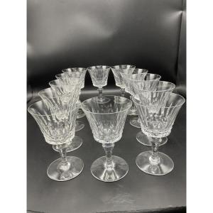 Twelve Piccadilly Model Water Glasses In Colorless Crystal From Baccarat Crystalworks.