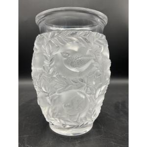 Bagatelle Vase Lalique France Molded-pressed In Frosted, Colorless Crystal, Created By René Lalique.