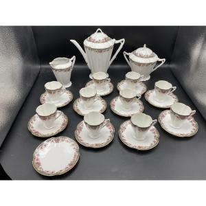 Art Nouveau Limoges Hard-paste Porcelain Service Manufactured By André François.