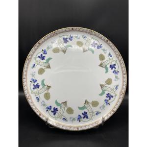 A Porcelain Tart Dish, Haviland Factory In Limoges, Decorated With The Empress Eugenie Design.