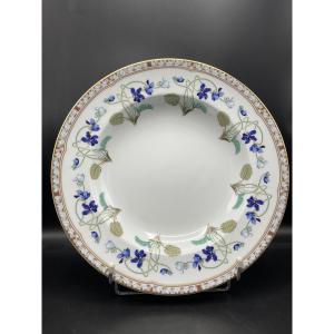 A Round Hollow Porcelain Dish From The Haviland Factory In Limoges, Decorated With The Empress Eugenie.
