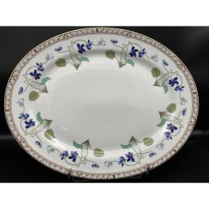 An Oval Porcelain Dish, Haviland Manufacture In Limoges, Decorated With The Empress Eugenie.