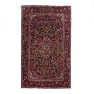 Hand-knotted Vintage Sarough Carpet In A Wonderful Classical Colour Composition Persia 1930s