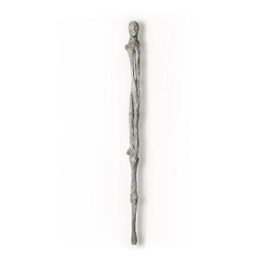 Tall Abstract Wooden Wall-mounted Grey-blue Sculpture By Christofer Kochs 2014