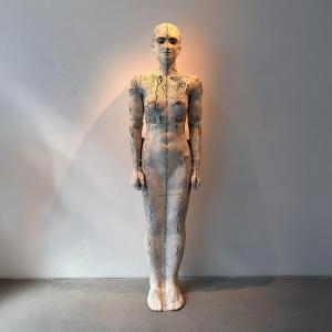 Contemporary Ceramic Figural Lifesize Female Sculpture By Dora Várkonyi