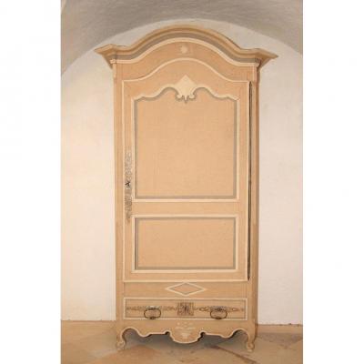 Bonnetière, French 18th Century Rococo - Painted Wood Cabinet