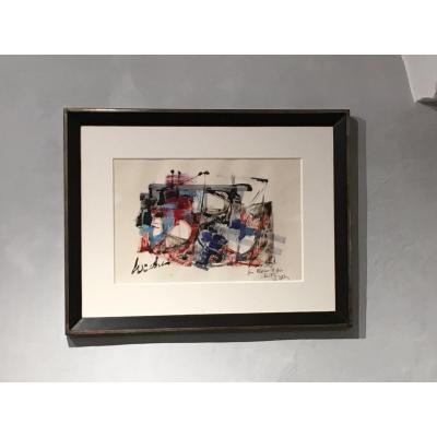 Gouache Gerard Locardi, Professionally Framed