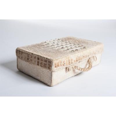 Art Déco Croco Leather Picnic Case