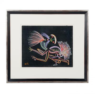 Gouache Marcel Gotène / Professional Framing - Non-reflecting Glass