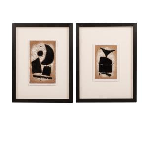 Pair Of Collages Monogrammed And Dated Norbert Krabbe 1997