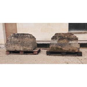 Pair Of Natural Stone Bases