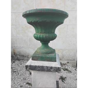 Pair Of 19th Cast Iron Vases