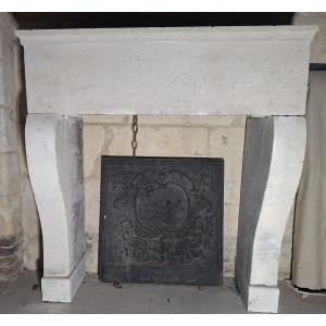 White Stone Mantel