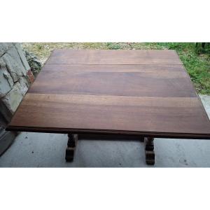 English Oak Side Table With 2 Drop Leaves