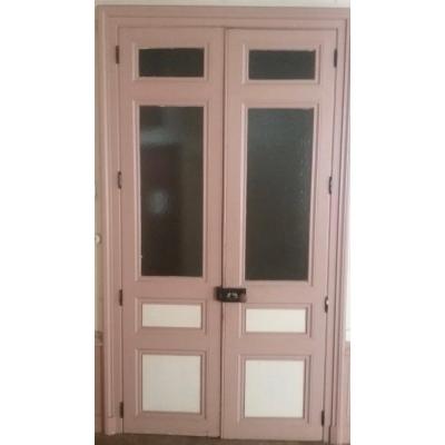 Double Oak Communication Doors