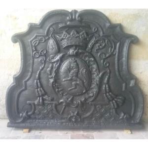 18th Century Cast Iron Fireplace Plate