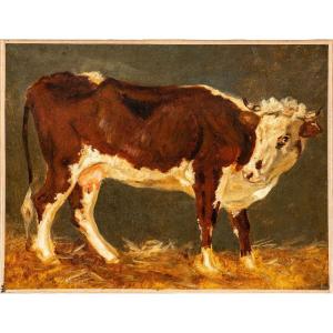 Attributed To Johann Rudolf Koller (1828-1905) - Cow In The Stable